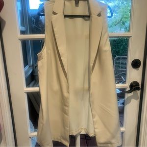 Tan Tuxedo Vest Duster